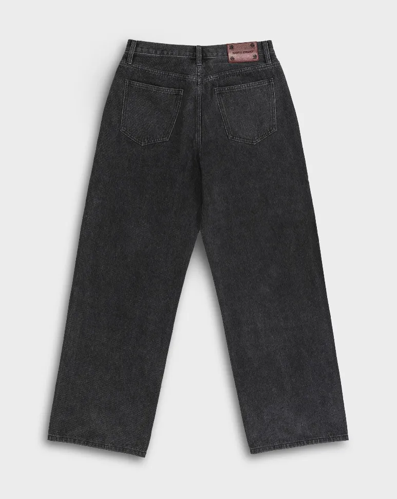 Magdelene Low Slung Baggy Wide Leg Denim - 2