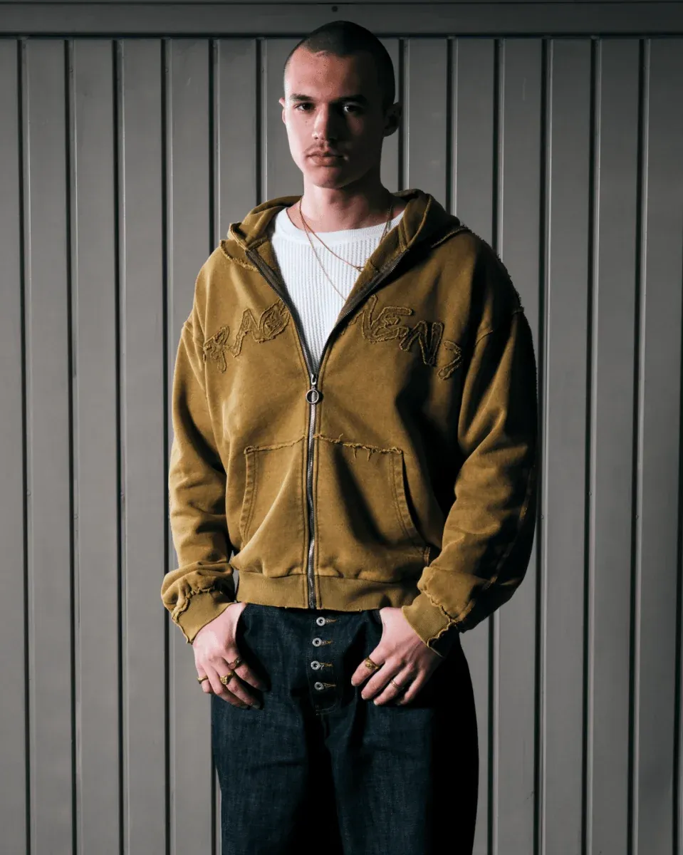 ROOTS ZIP UP HOODIE - KHAKI - 5
