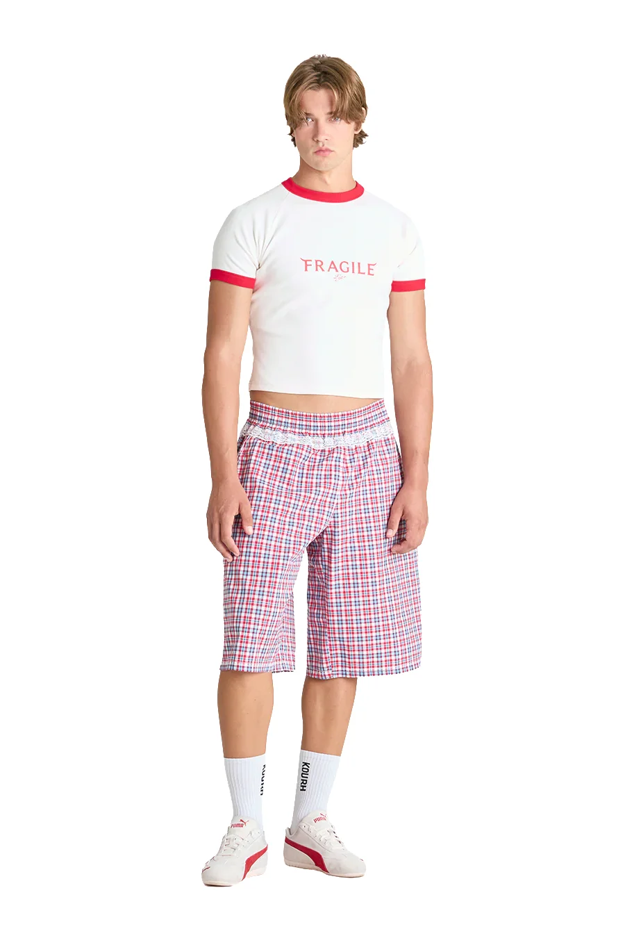 STUDIO SHORTS | RED CHECK