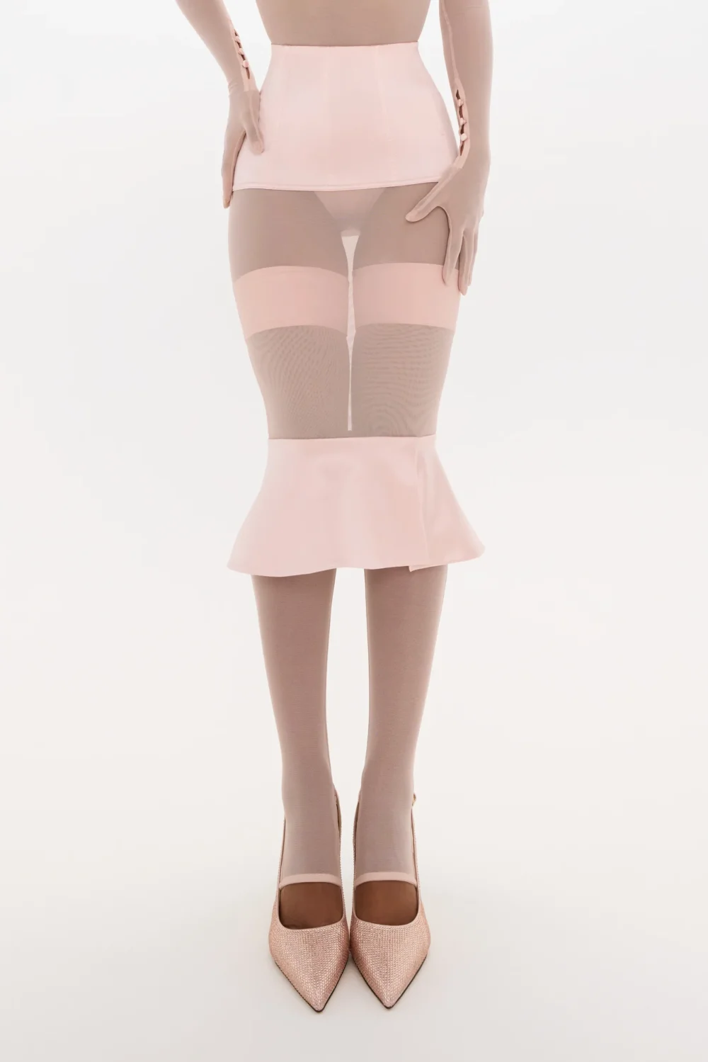 Eau De Rose Midi Skirt