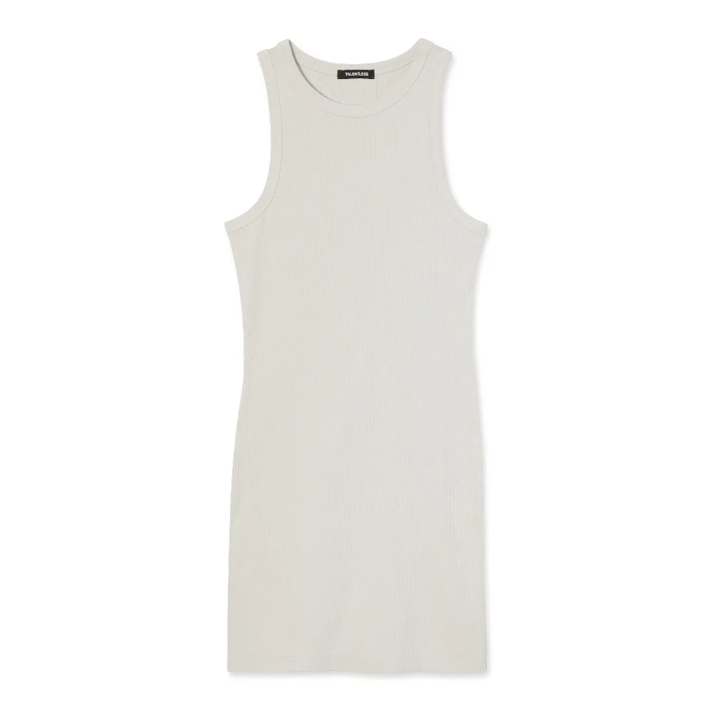 RIB HIGH-NECK CONTOUR DRESS