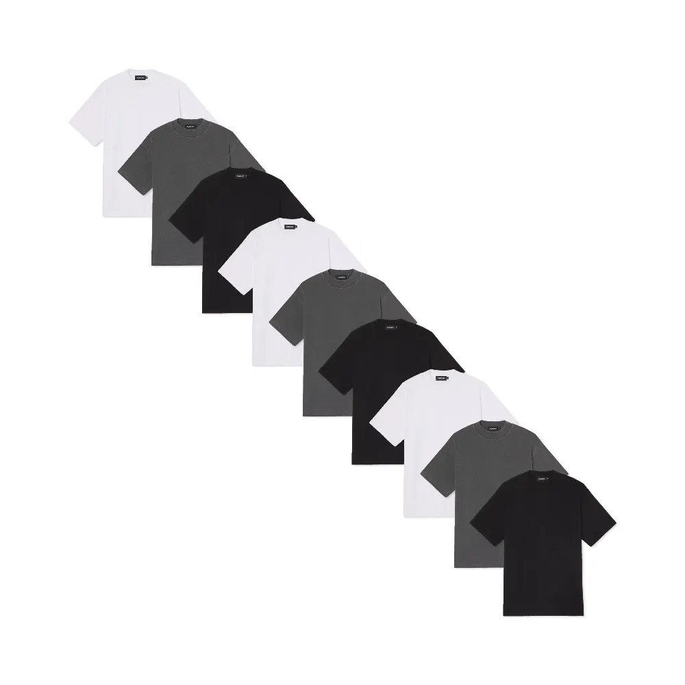 MENS MOCK NECK TEE 9 PACK