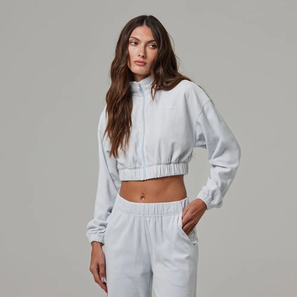 WOMENS FULL ZIP TERRY CLOTH MOCK NECK - 2