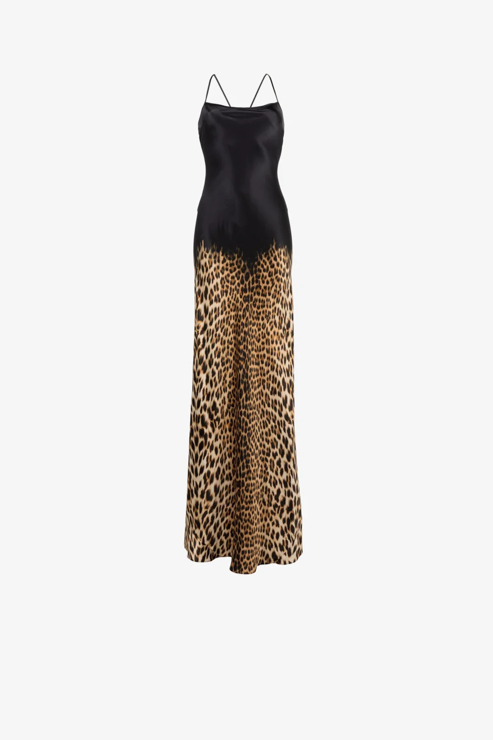 Leopard-Print Silk Maxi Dress