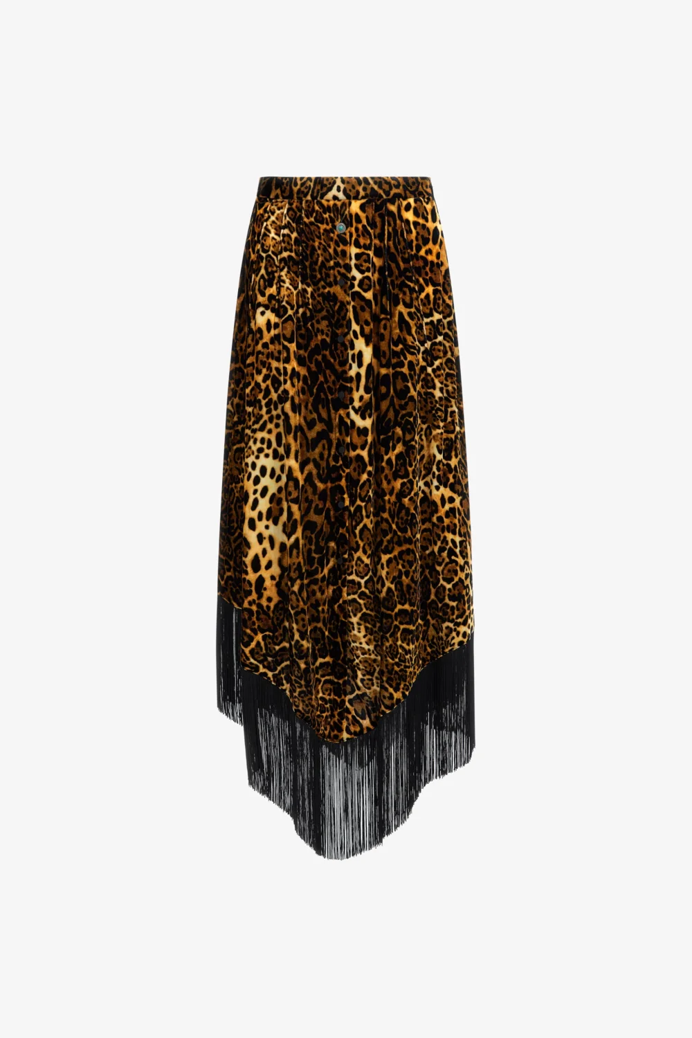 Long skirt with fringe