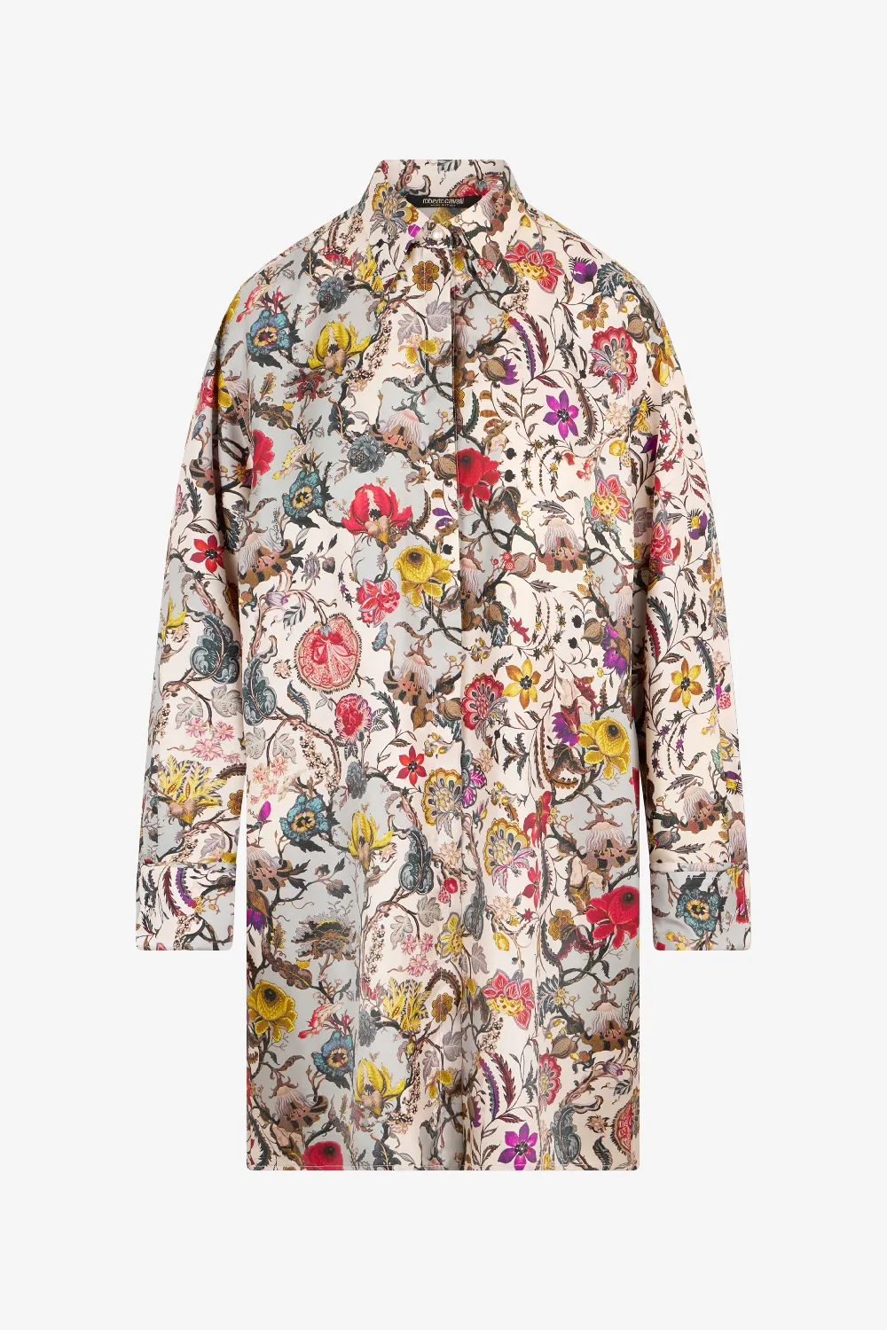 Florentine Flowers Print Silk Mini Dress