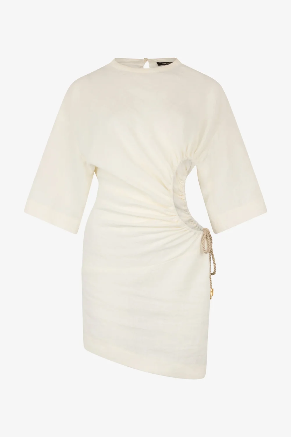 Solid Linen Short Dress