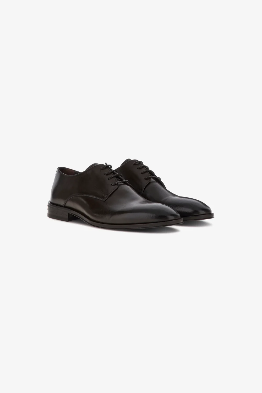 Logo plaque leather Derby shoes