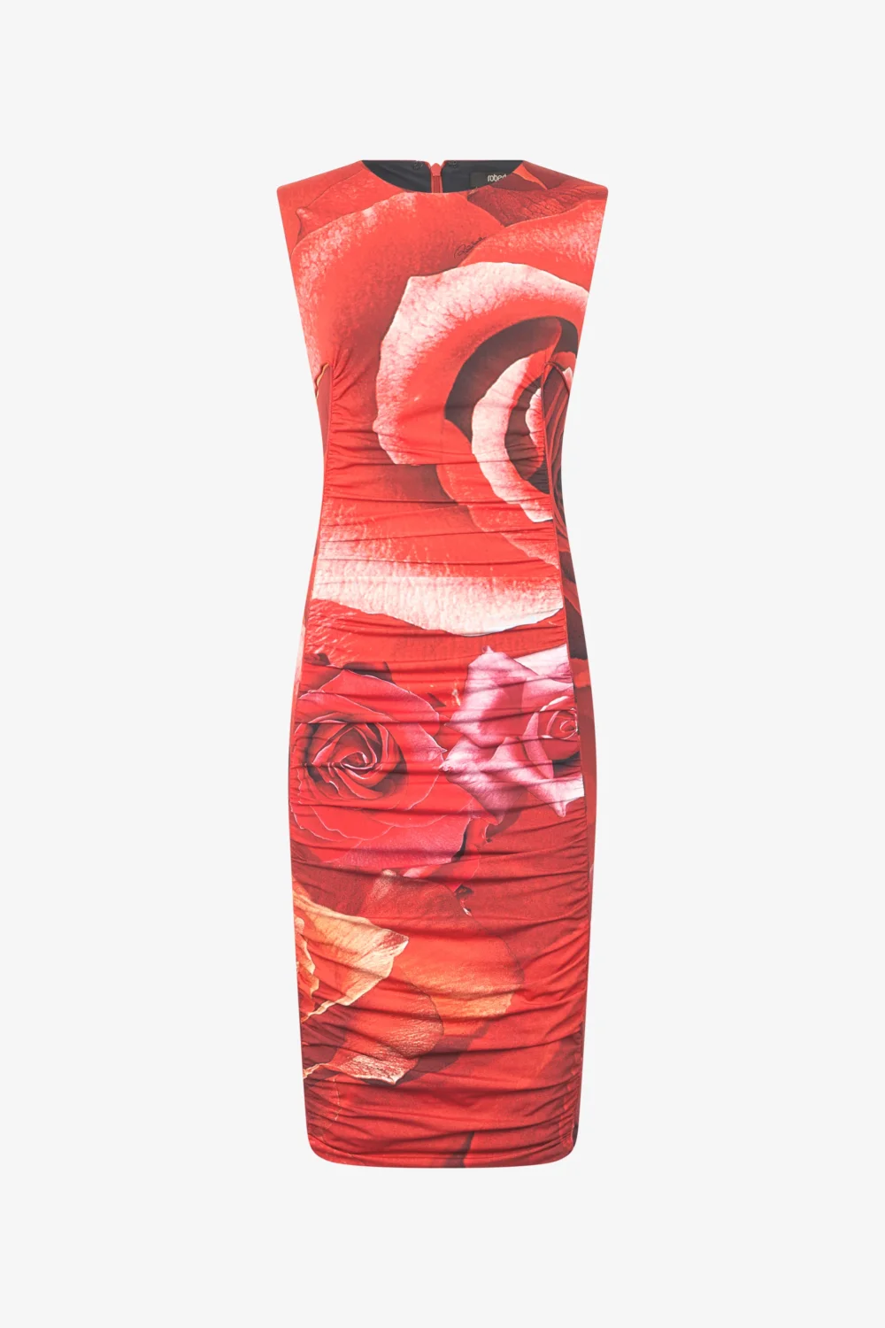 Rose-Print Midi Dress