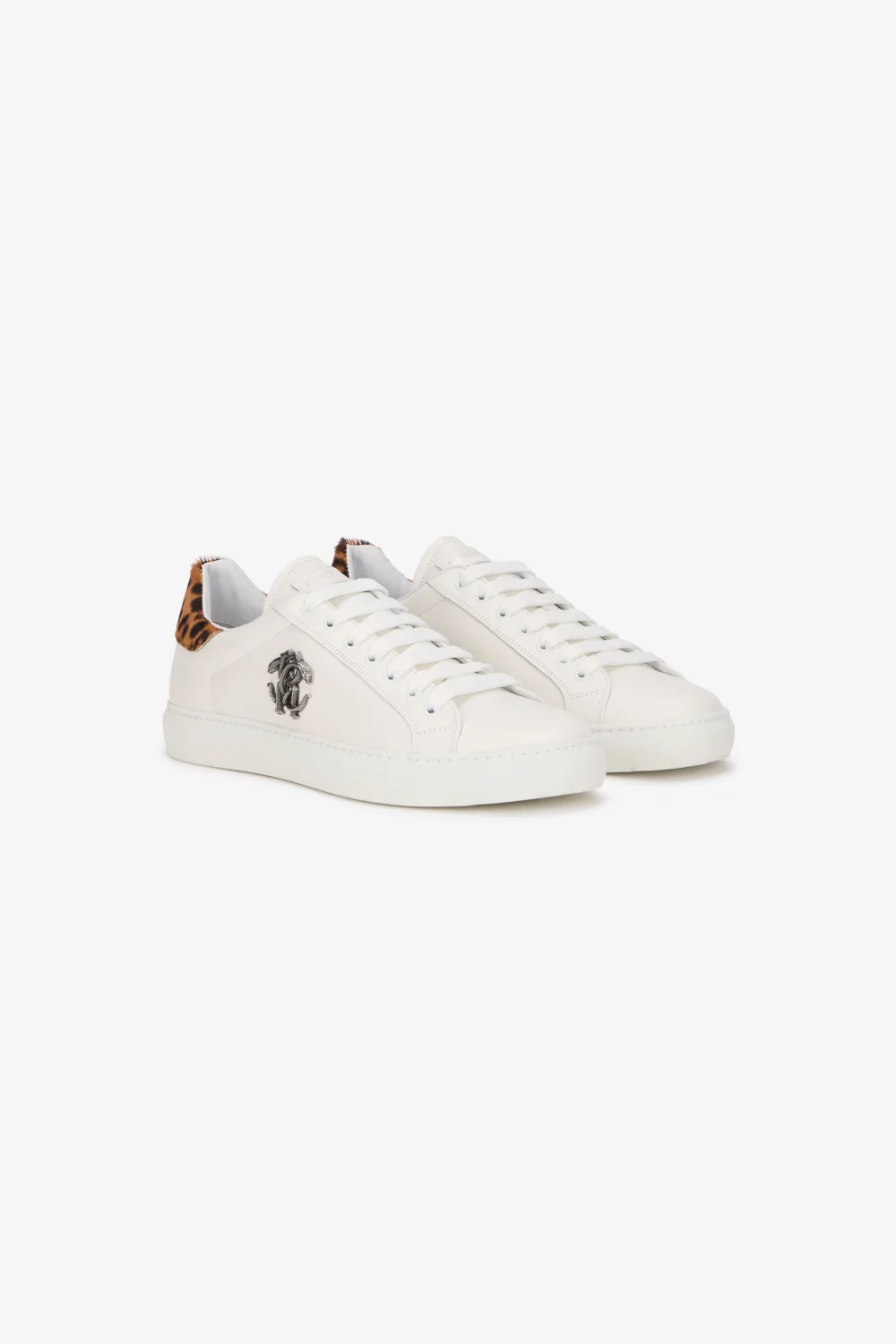 Sneakers With Jaguar Skin Insert