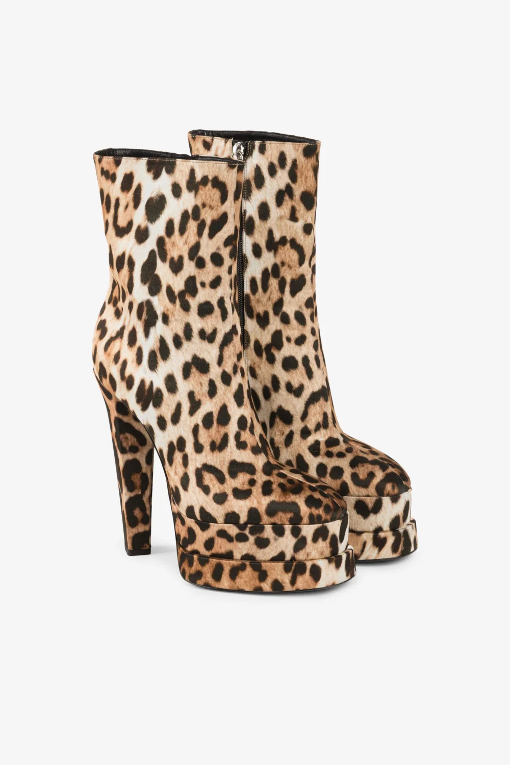 Jaguar-Print Platform Boots