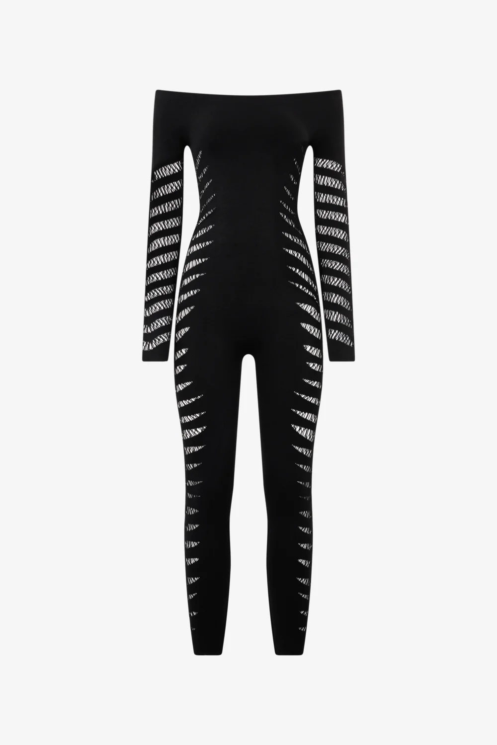 Jumpsuit With Perforated Zebra Pattern