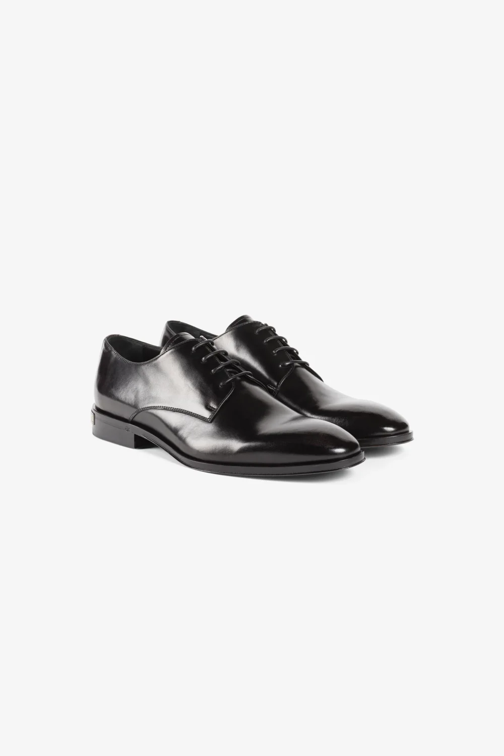 Logo plaque leather Derby shoes