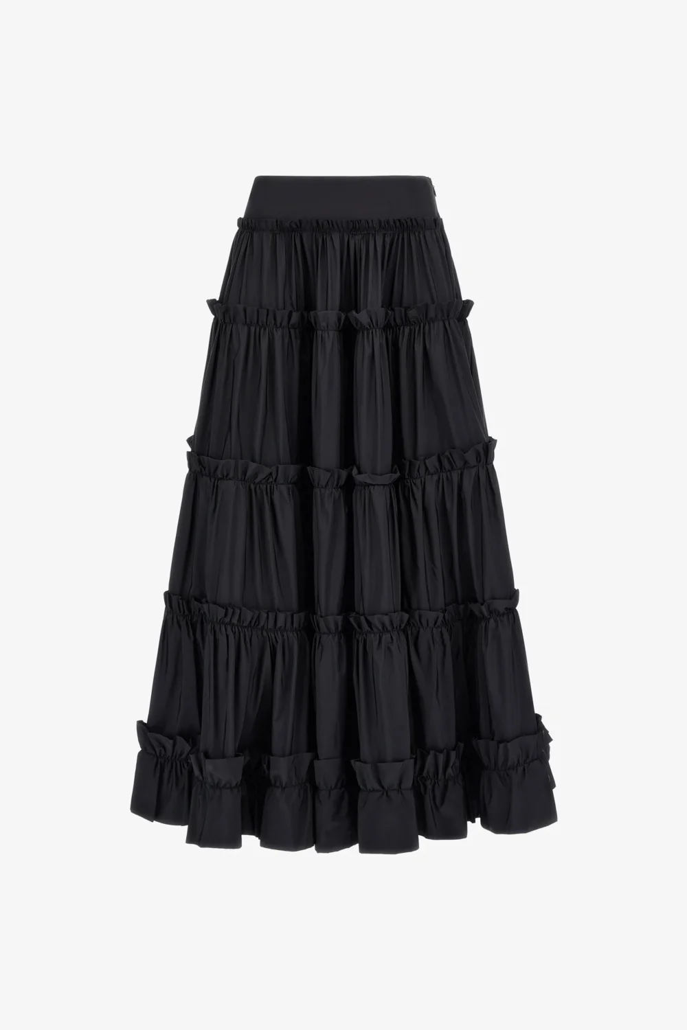 Black Tiered Maxi Skirt