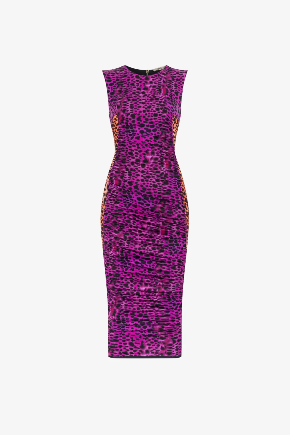 Leopard-print fitted dress
