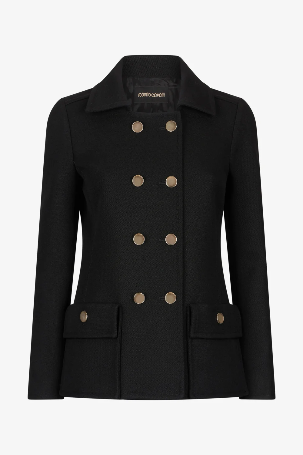 Double-breasted equestrian-style blazer