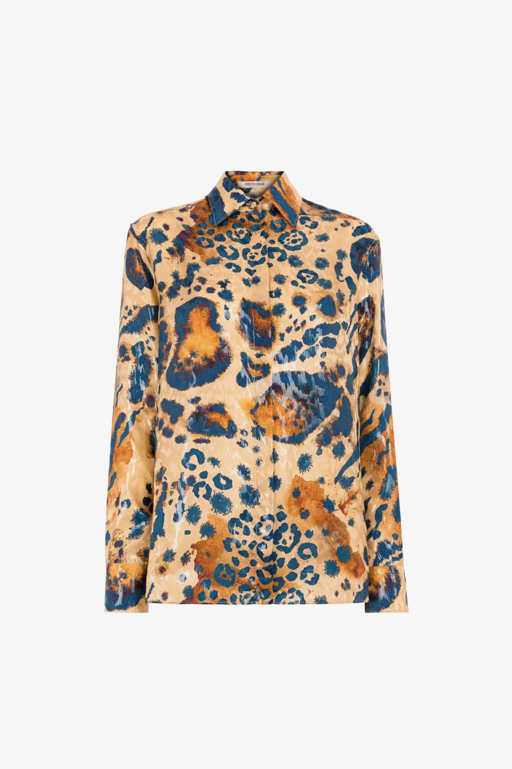Leopard-print concealed shirt
