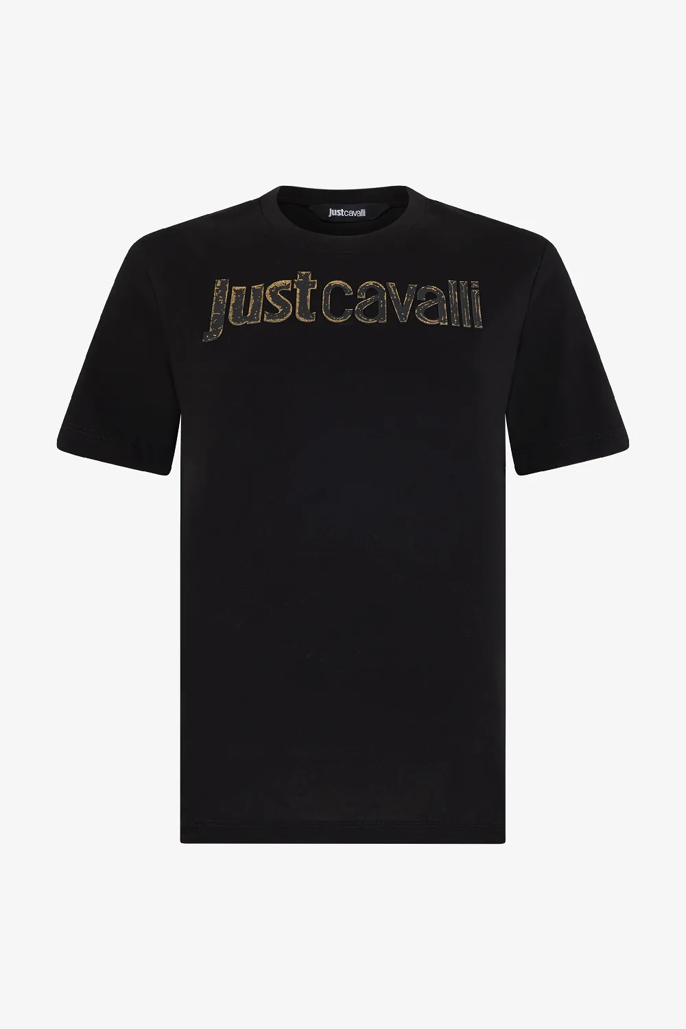Black T-shirt with Embroidered Logo