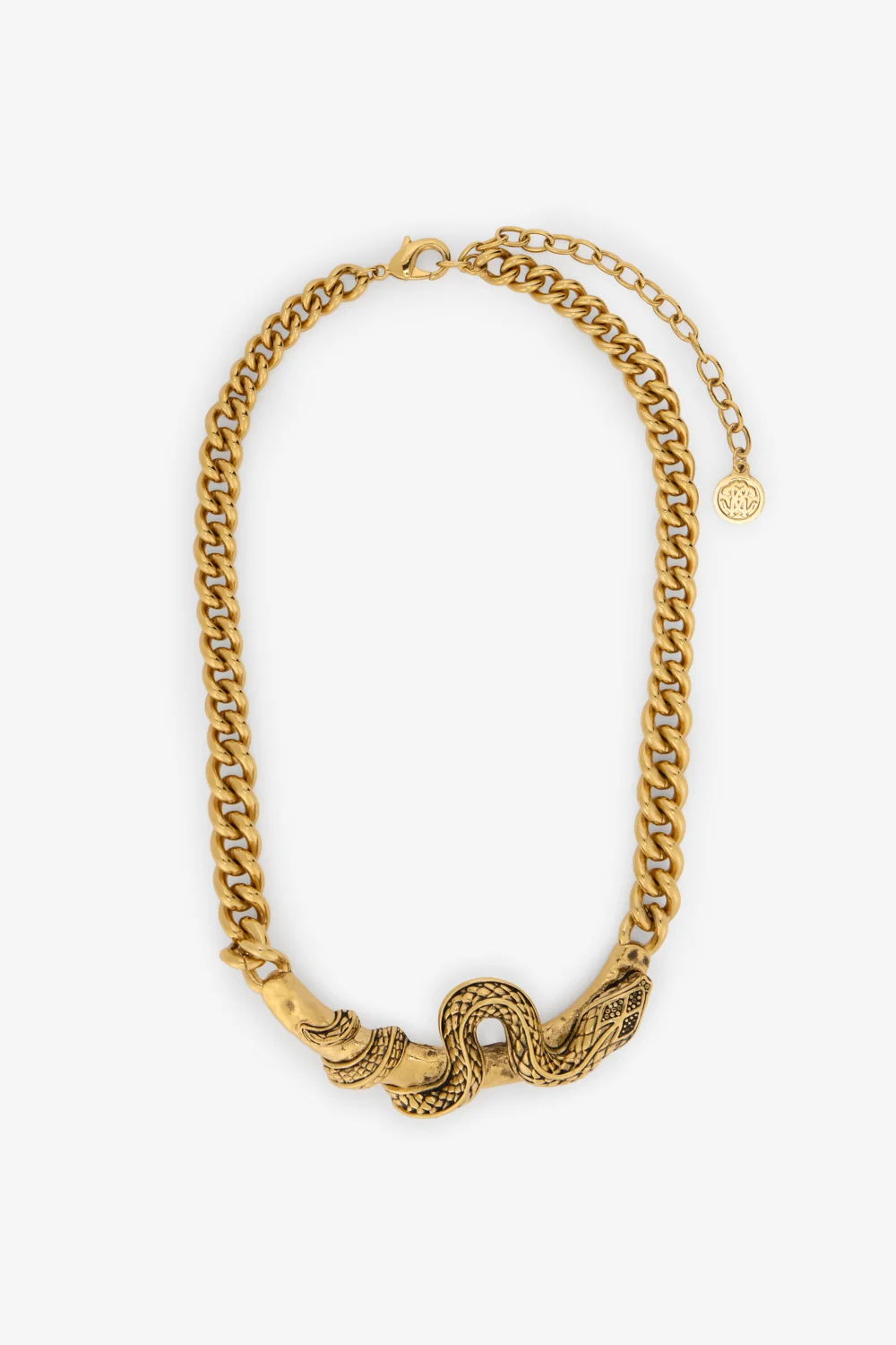 Serpentine Gold Necklace