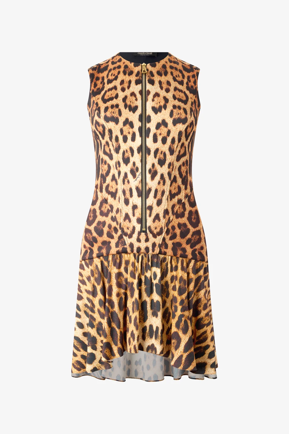Mini Dress With All-Over Jaguar Skin Print