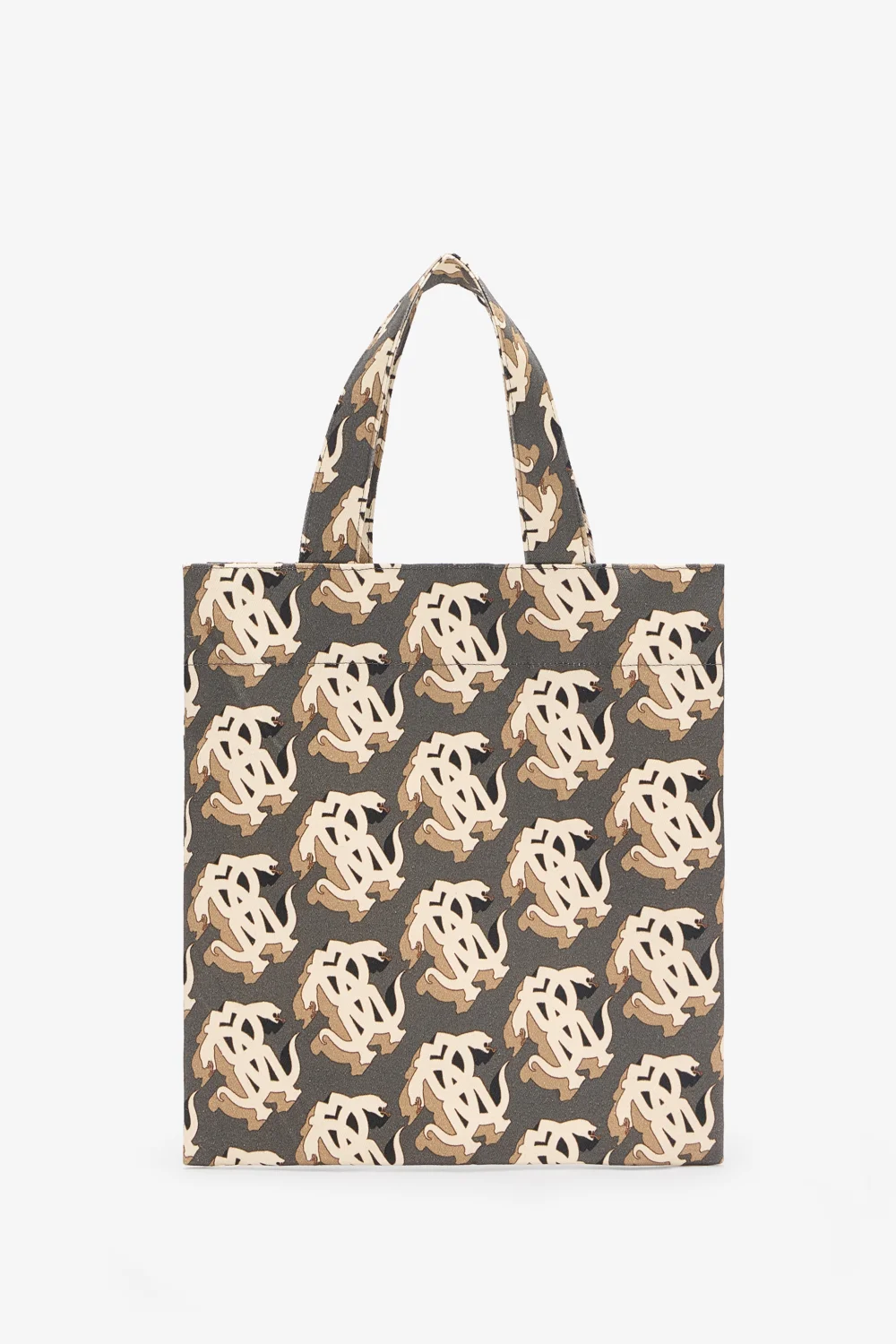 Shopper Bag With Mirror Snake Monogram