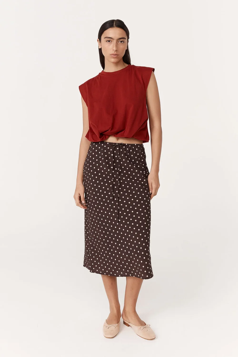 Frannie Silk Midi Skirt