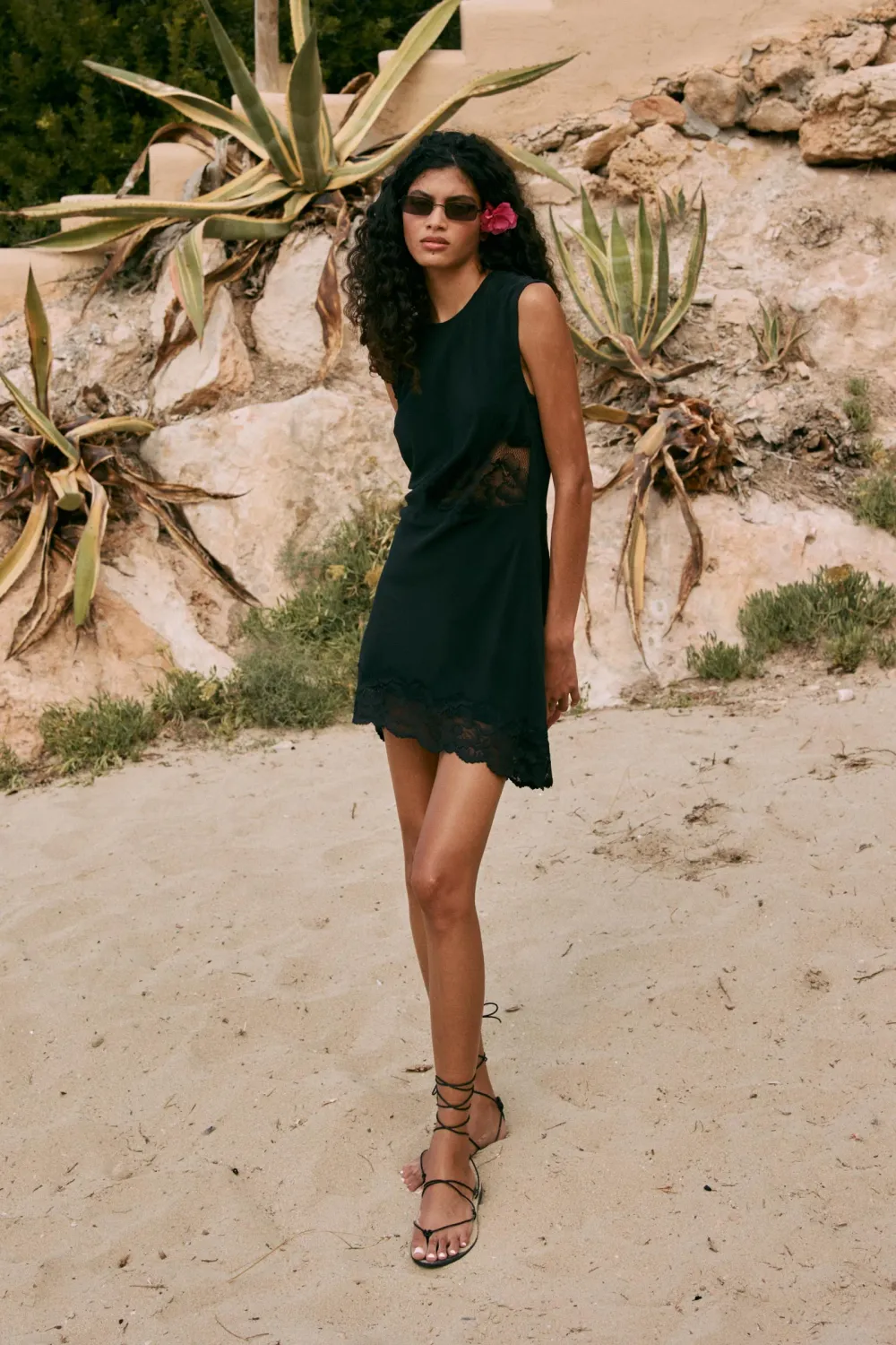 Lily Silk Lace Mini Dress