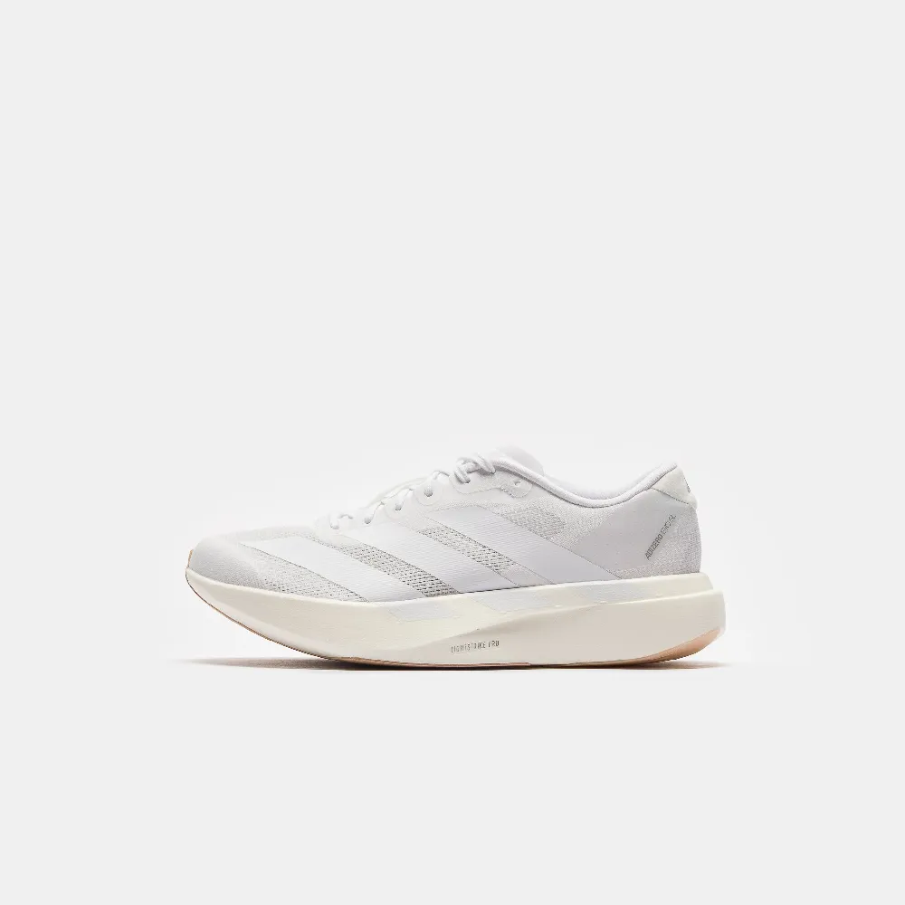 Adizero Evo SL Sneaker in White/White/Sandstone