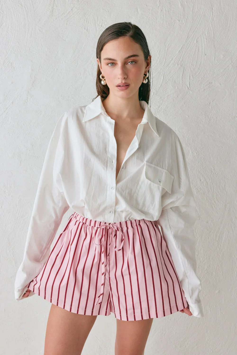 Annika Shorts Berry Stripe