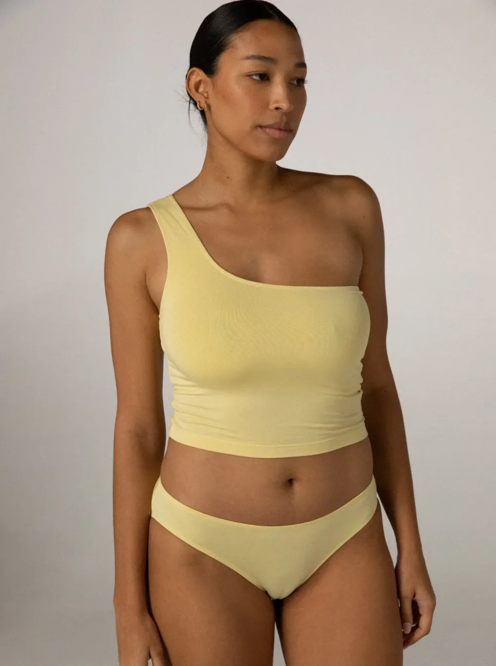 Aroha One Shoulder Top Butter - 4