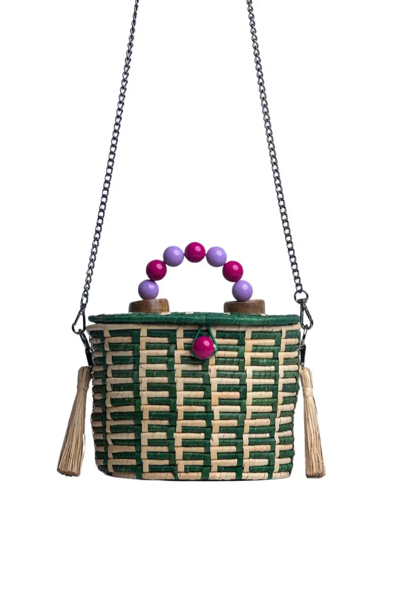 BAG BASKET JIRAU IN GREEN