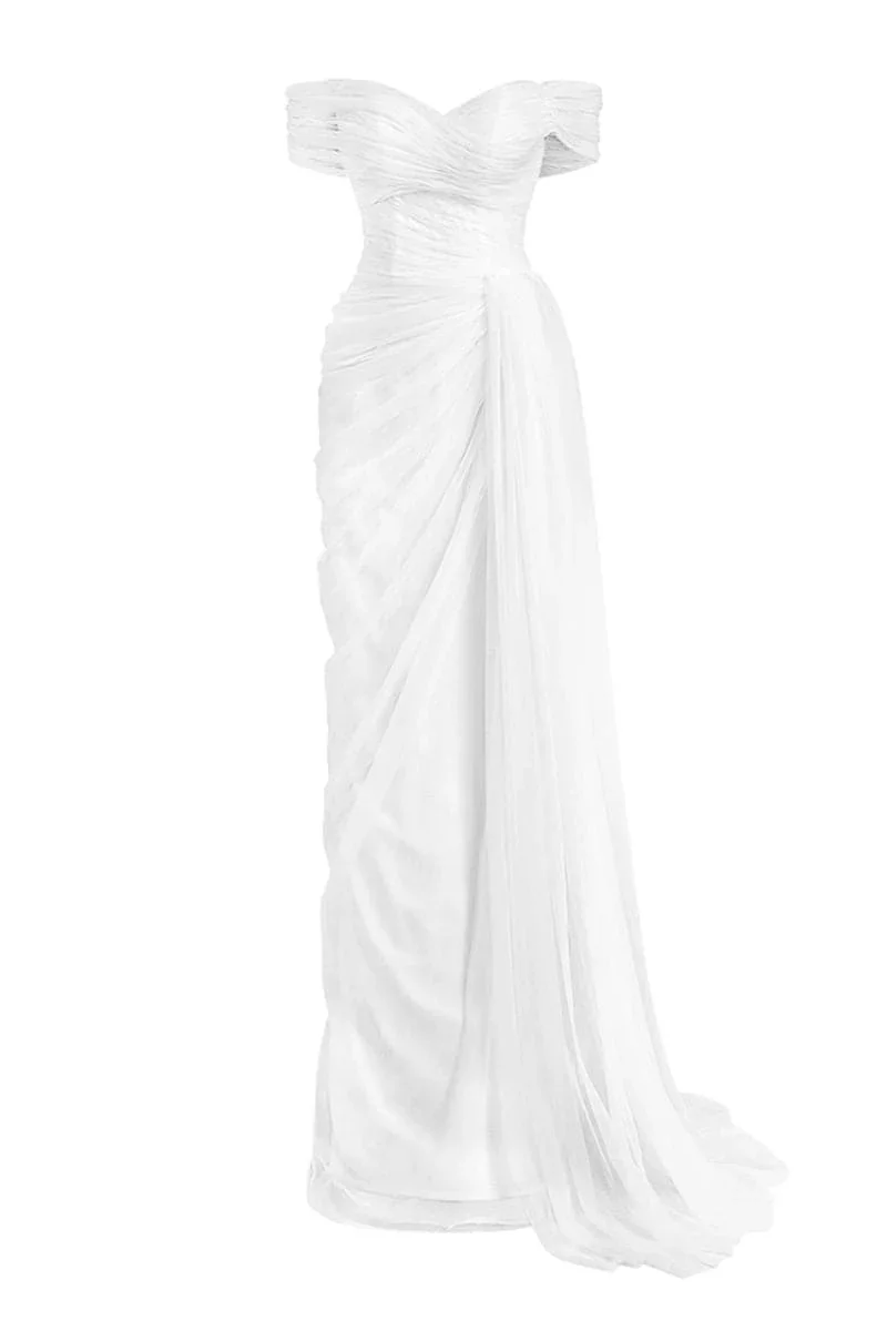 SOPHIA SIMPLY WHITE LONG GOWN