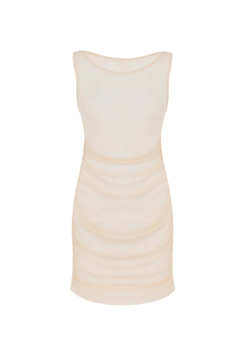 LISA DRESS IN BEIGE