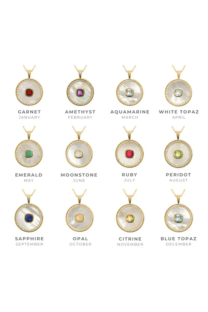 BIRTHSTONE JULY RUBY NECKLACE VERMEIL IN GOLD - 3