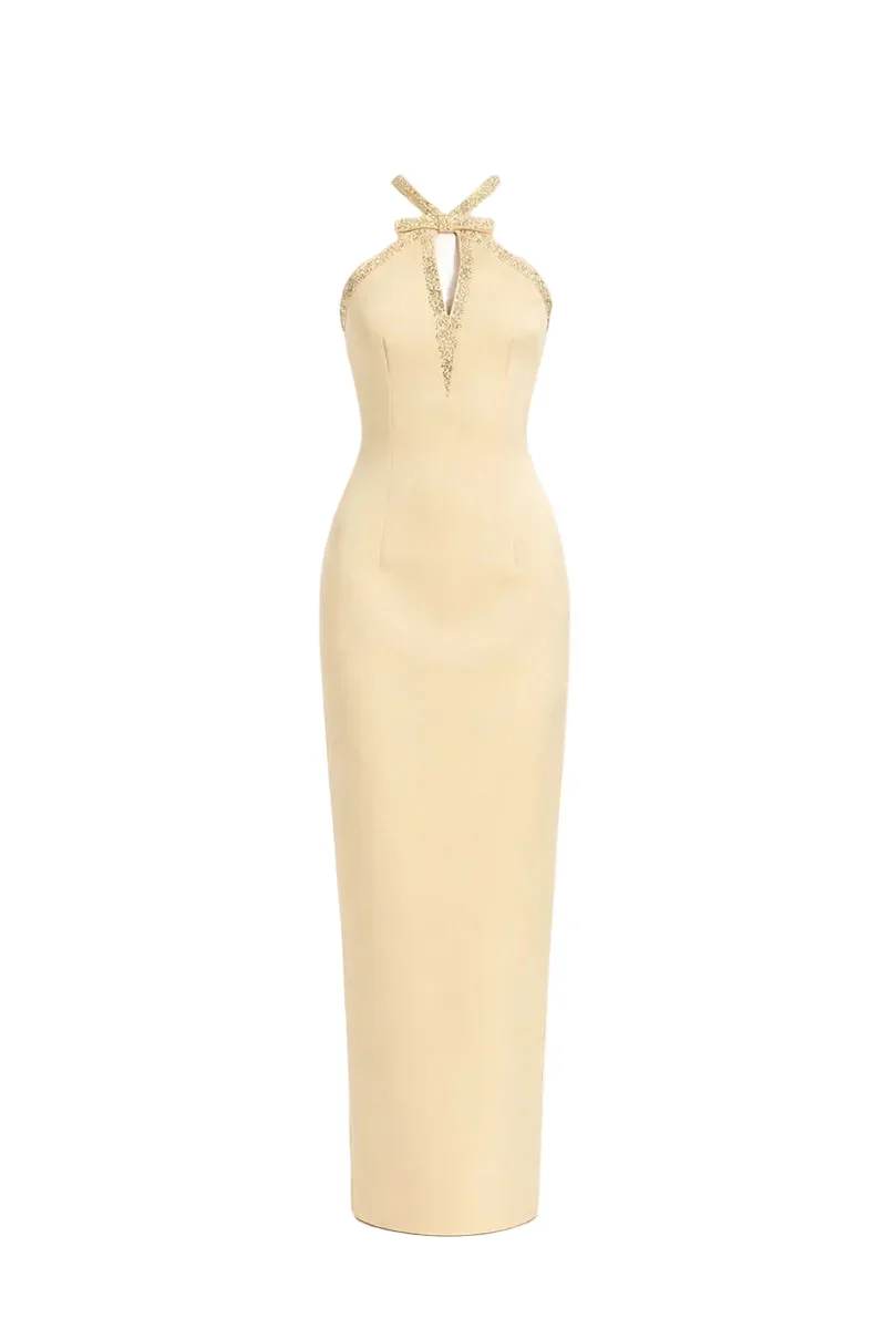 DELPHINE MAXI DRESS IN BUTTER