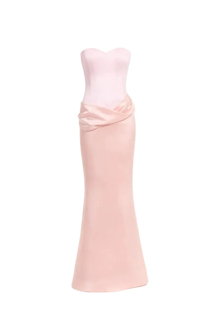 MARIVEN DRESS IN BLUSH PINK
