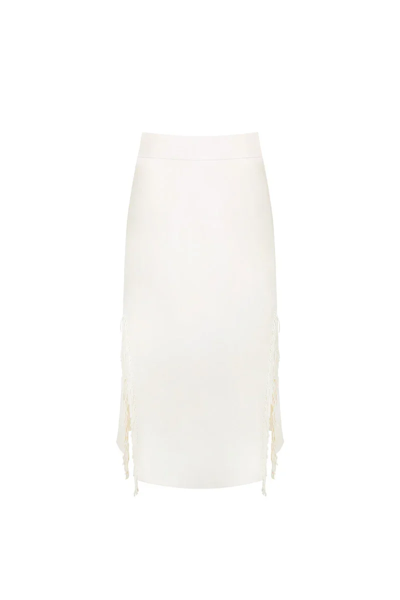 AMIRA MIDI SKIRT IN CREAM