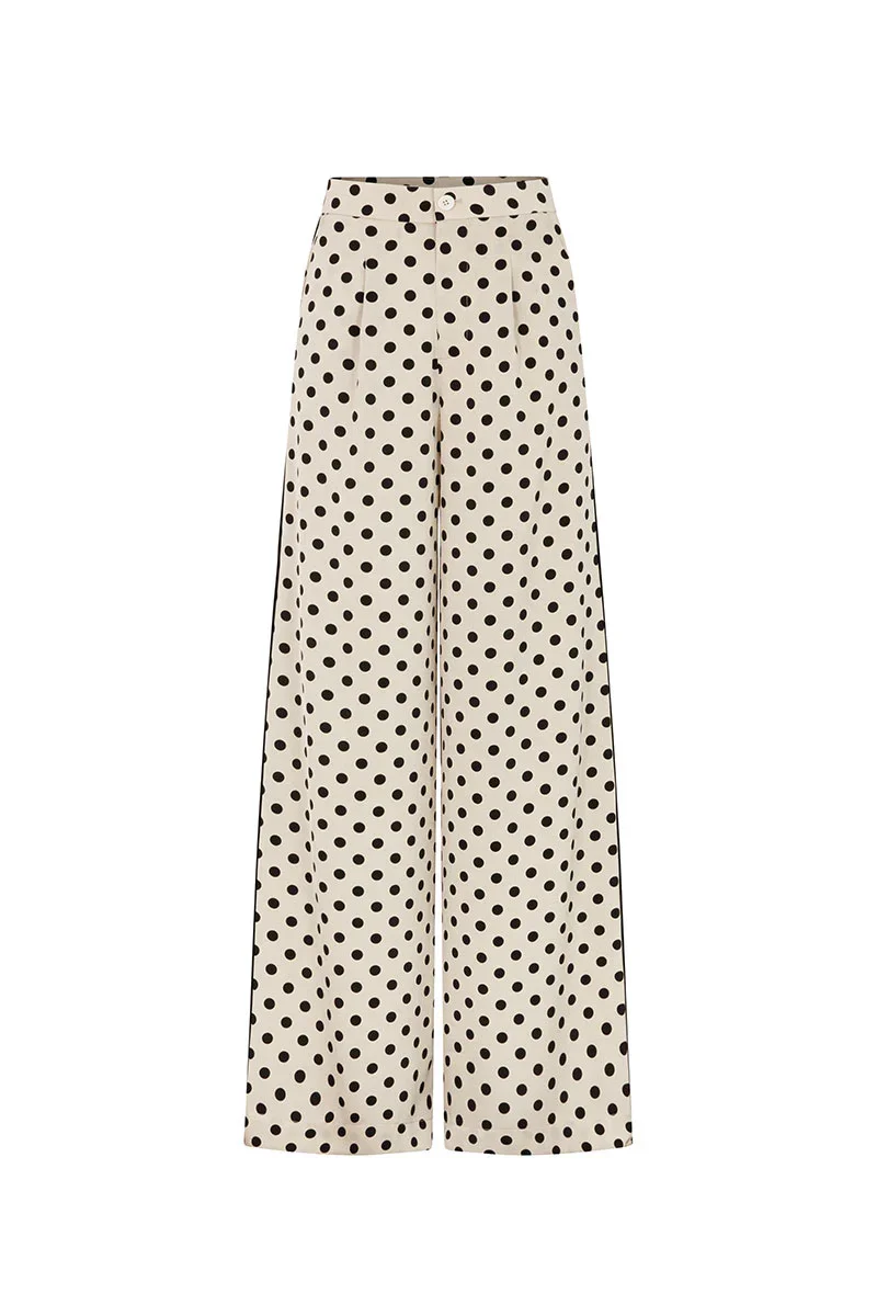 LOOSE FIT TROUSERS IN CREAM