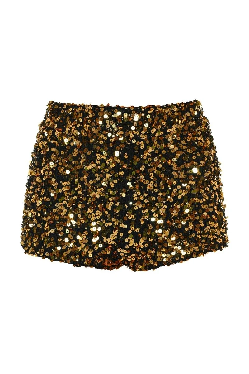 SALUE SHORTS IN GOLD