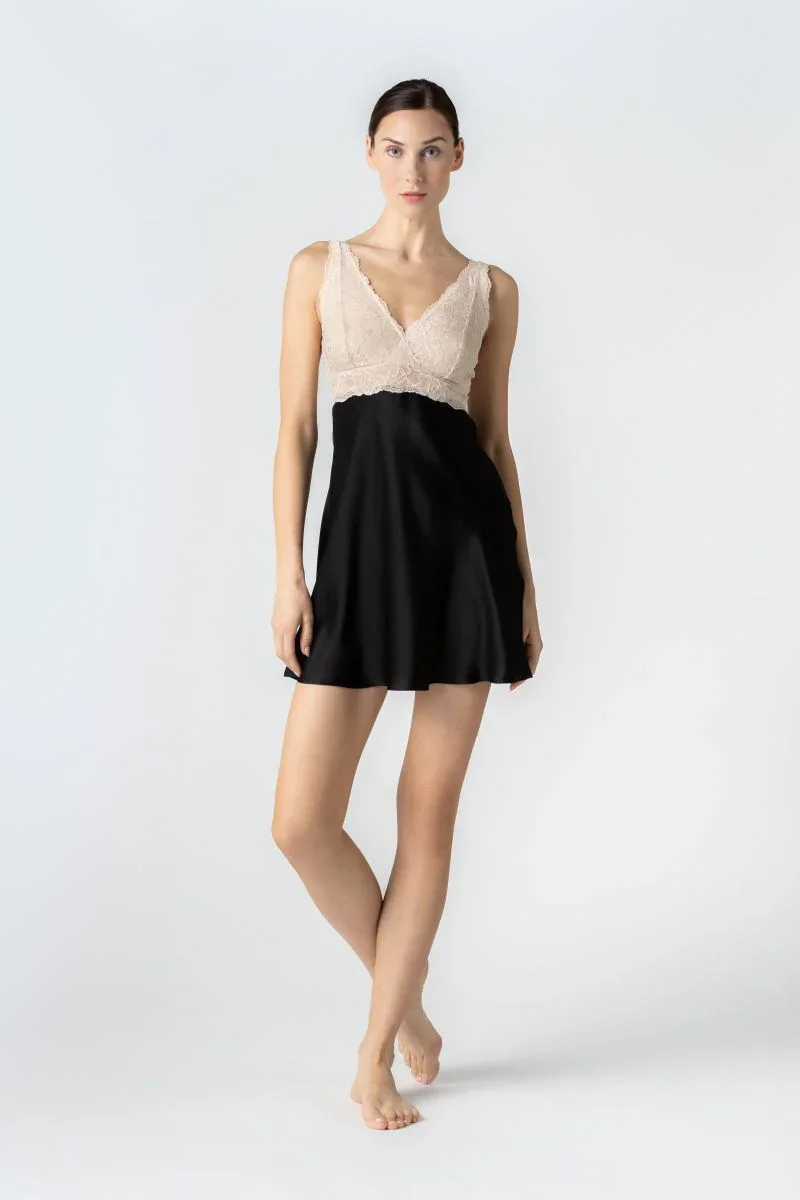 CULT MIA X NK IMODE MORGAN BUST SUPPORT CHEMISE IN BLACK - 2
