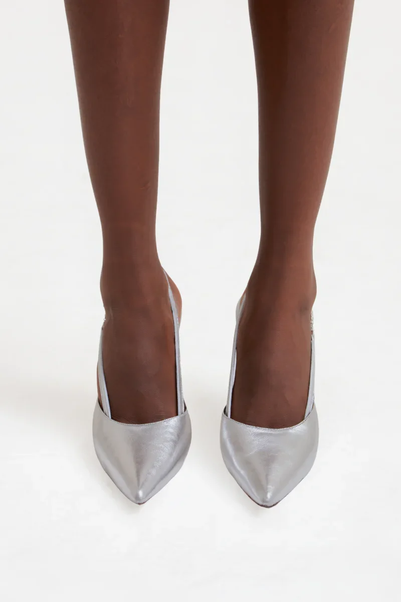 SHEA GRAY SLINGBACK HEELS - 3