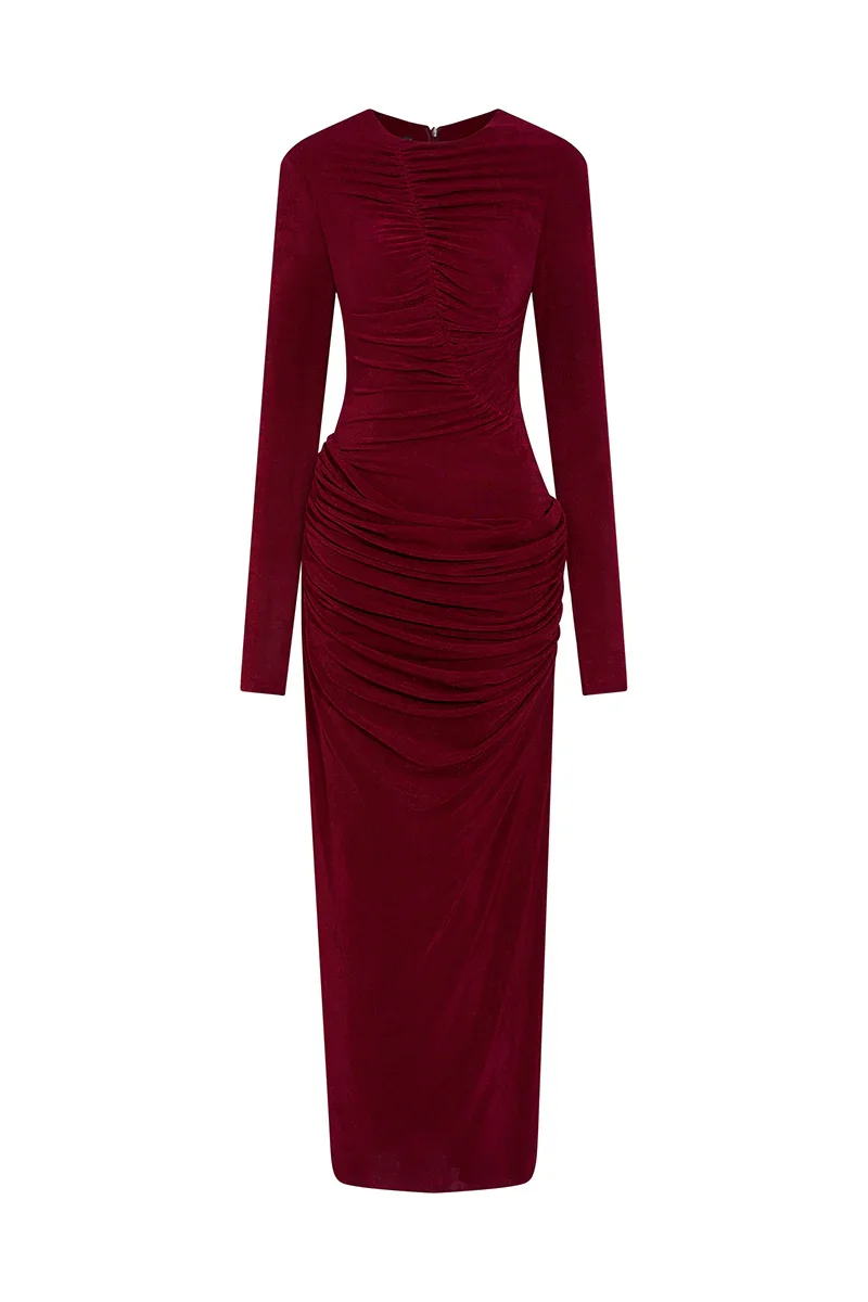 CRIMSON BORDEAUX DRESS