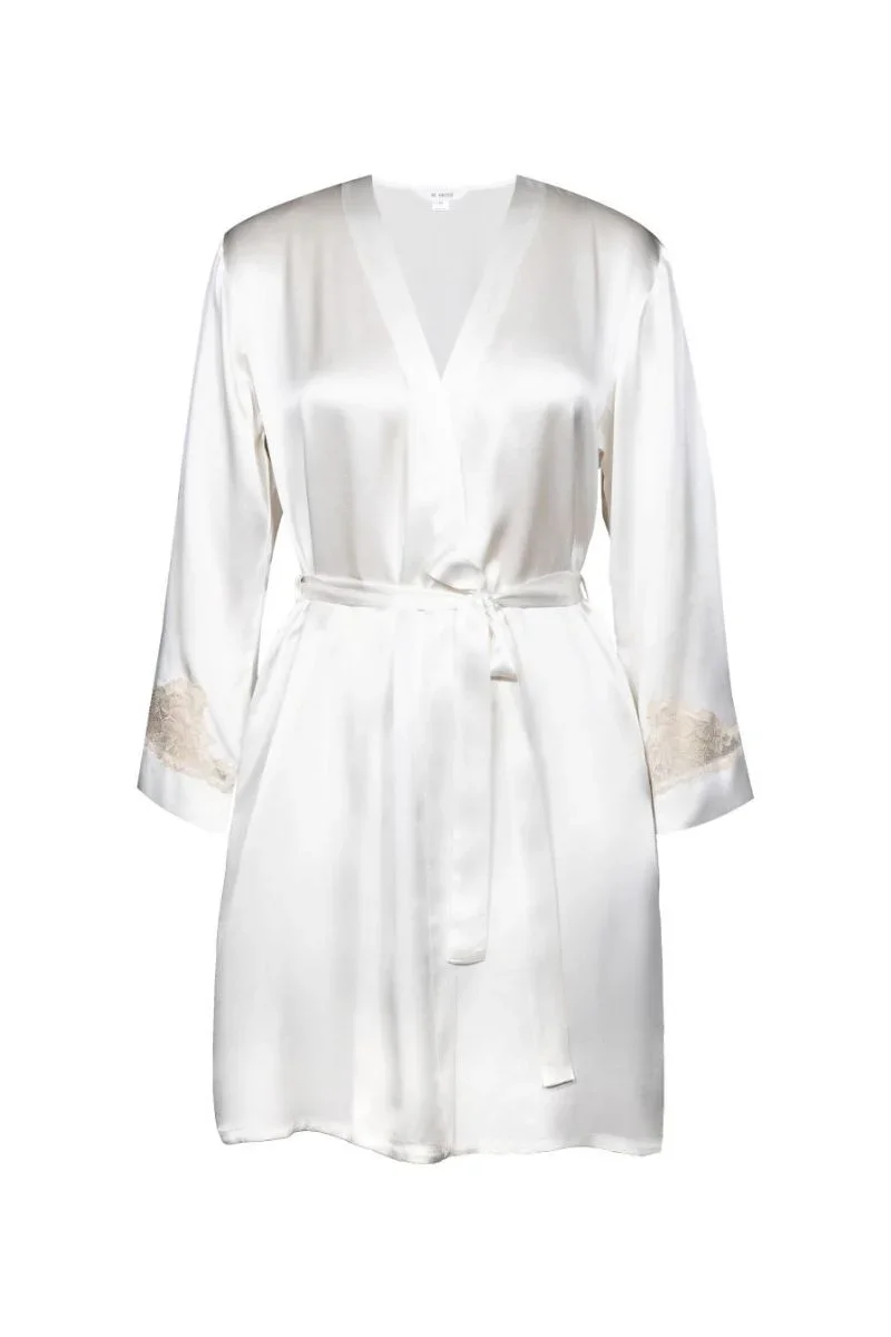 CULT MIA X NK IMODE MORGAN SHORT ROBE IN IVORY