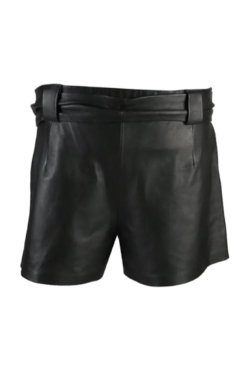 MOONBOW LEATHER SHORTS BLACK - 3