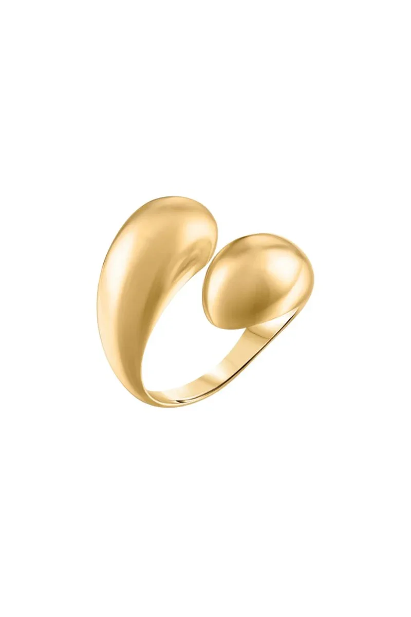 YELLOW GOLD VERMEIL CLUTCH MAXI RING