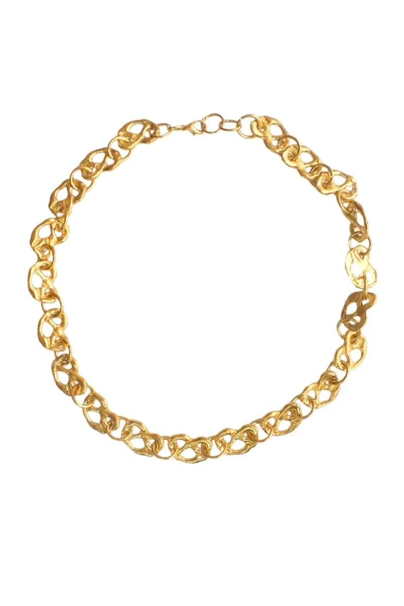PRETZEL MINI CHAIN NECKLACE IN GOLD