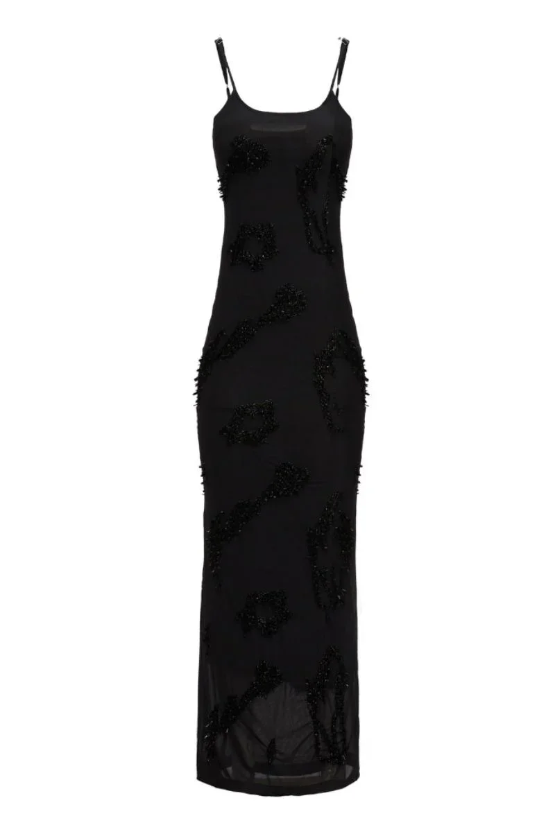 ZUSI SLIP DRESS IN BLACK