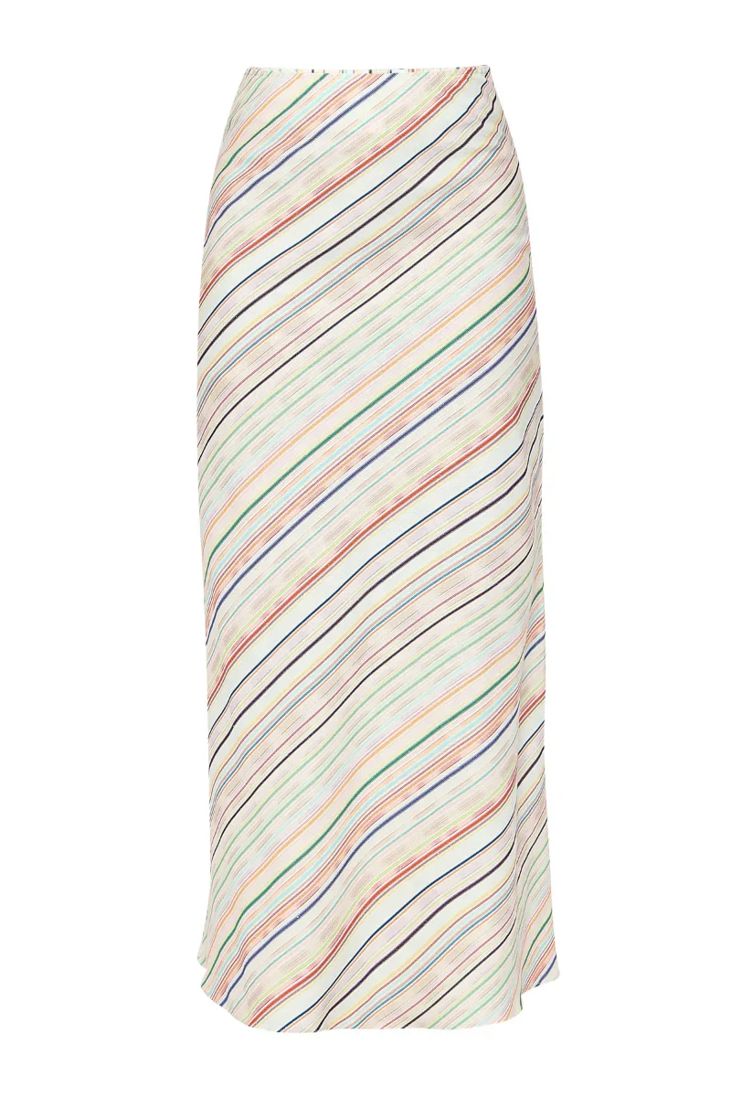 CEFALÙ SKIRT IN WOVEN STRIPES