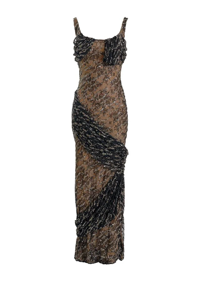 ECHO GOWN IN BLACK