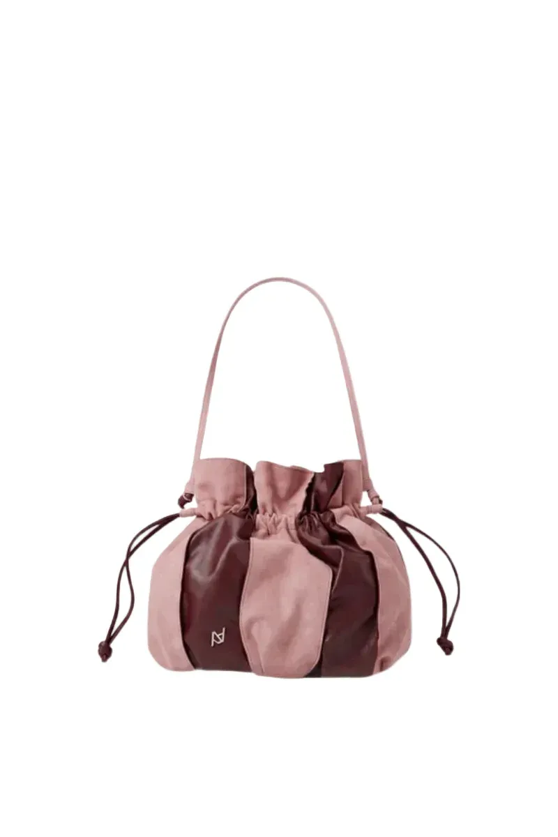 CHARLIE II LEATHER BAG IN BURGUNDY